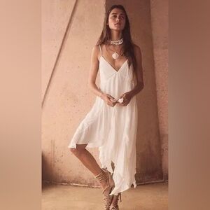 Free People Ivory Asymmetrical Boho Dress